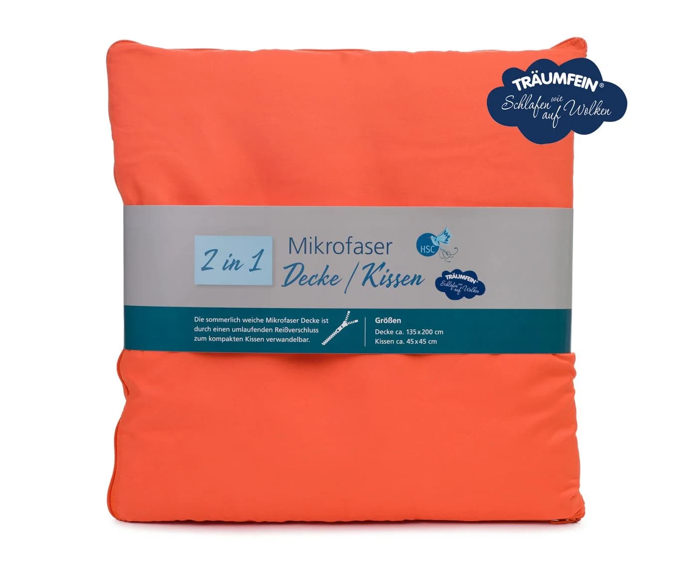 HSC Home-Style-Creation GmbH Microfaserbettdecke 2 in 1 Orange - Bild 2