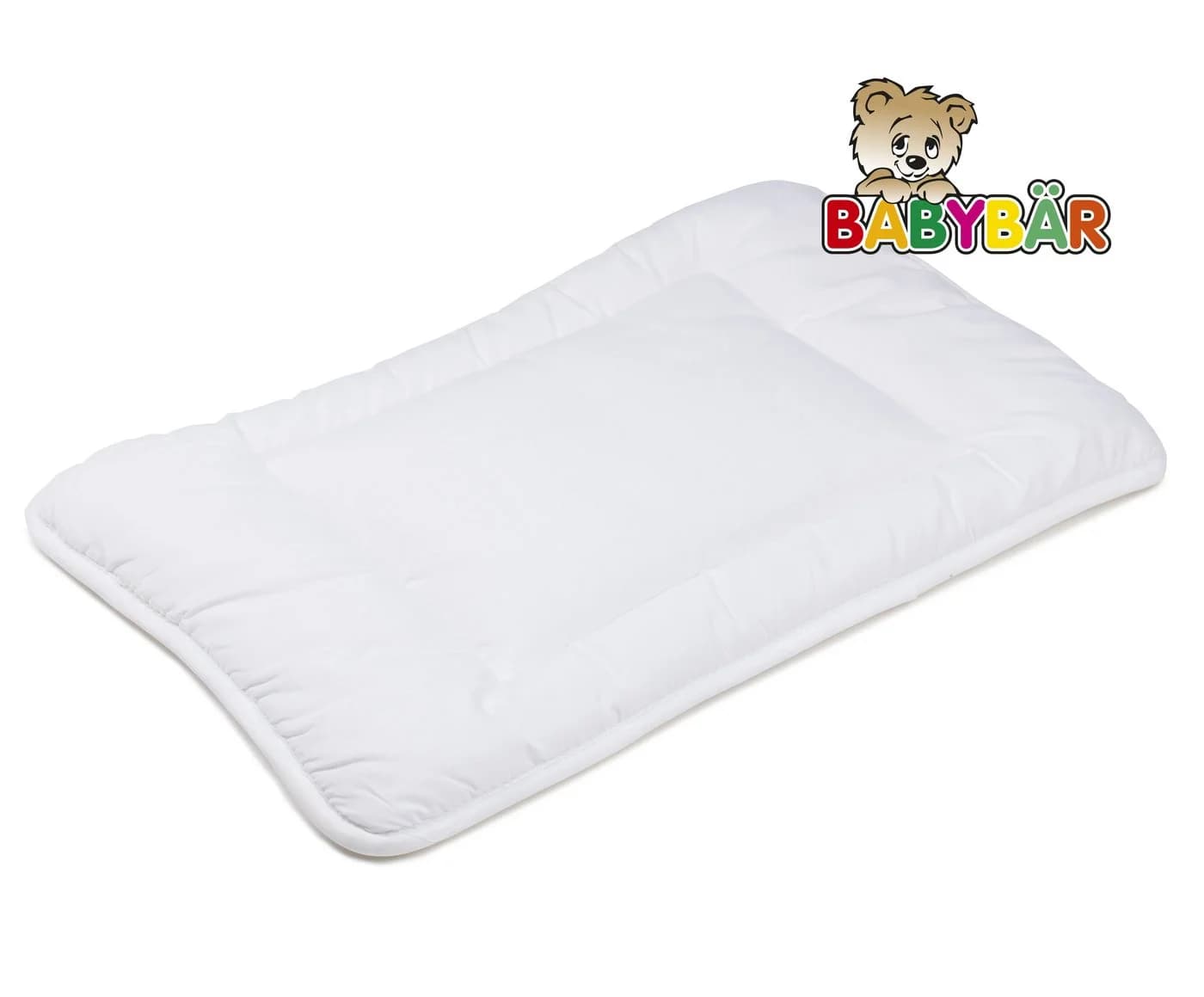 HSC Home-Style-Creation Babykissen Flachkissen mit Randrolle Weiß Mikrofaser - Bild 2