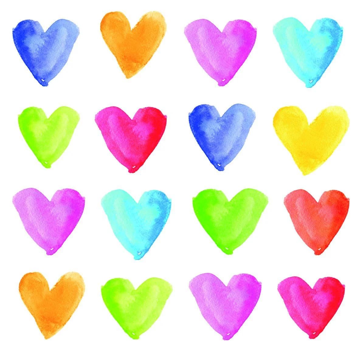 Servietten Aquarell HEARTS 3-lagig 20 Stück
