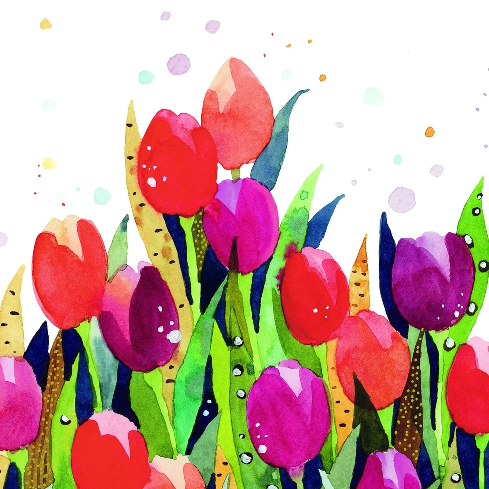 Ostermann Servietten TULIP SPLASH 20 Stück 3-lagig