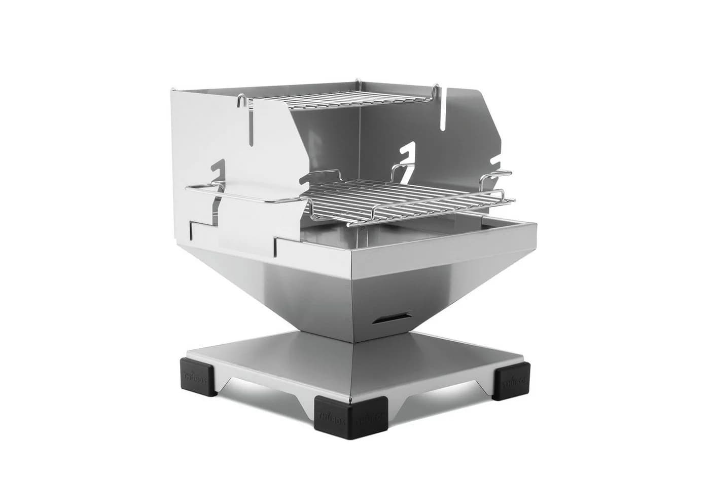 Thüros Holzkohlegrill T1 Direkt Plus Set mit Windansteckblech & Warmhalterost