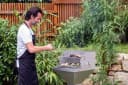 Thüros Holzkohlegrill T3 Direkt Plus Edelstahl mit Windschutz Bild 1