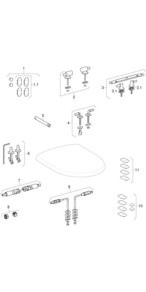 Geberit WC-Sitz Renova Nr.1 Weiß Duroplast Überlappend - Bild 4