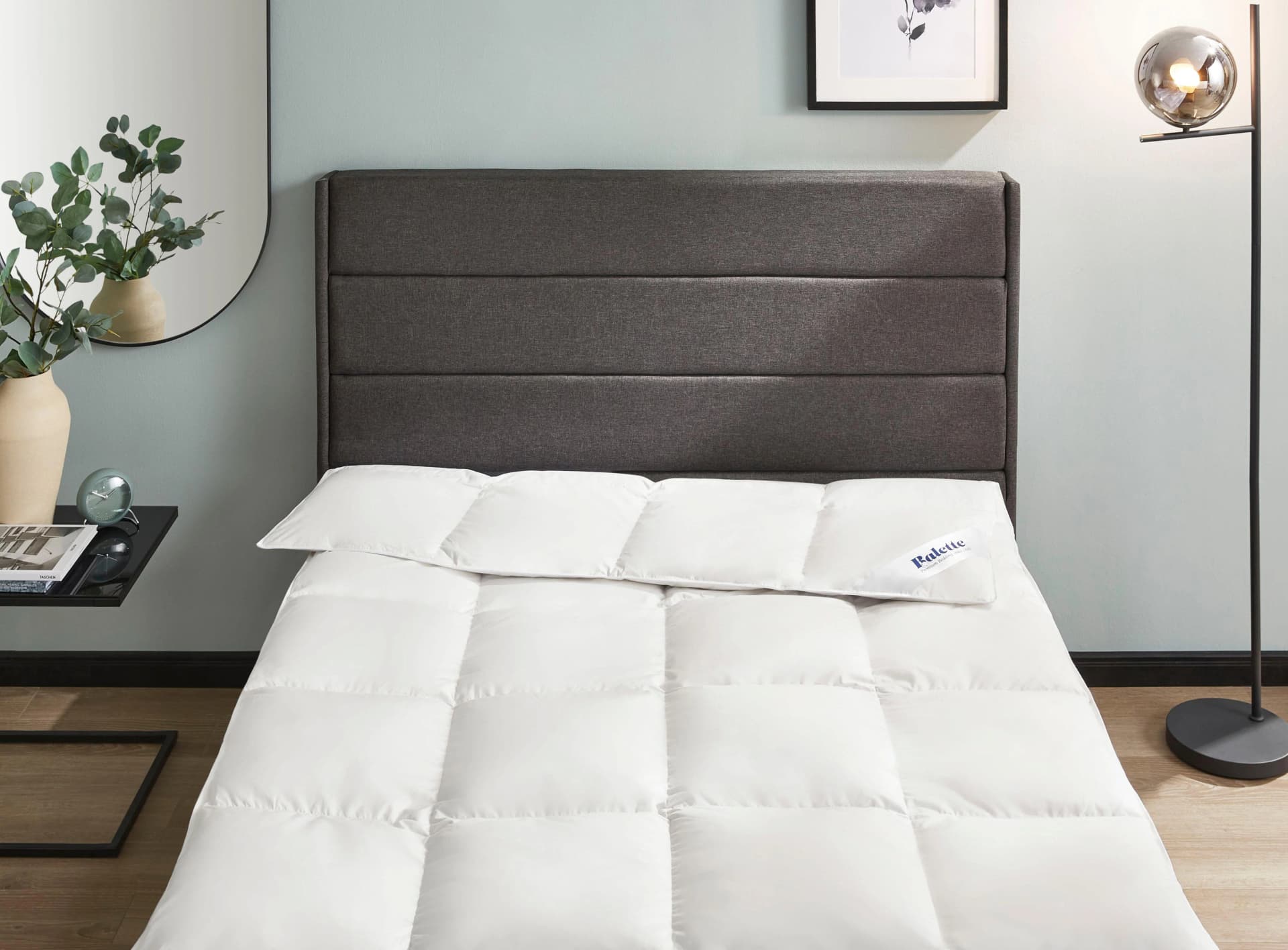 Balette Daunenbettdecke LILLY Weiß 200x220cm Baumwolle 60% Daunen