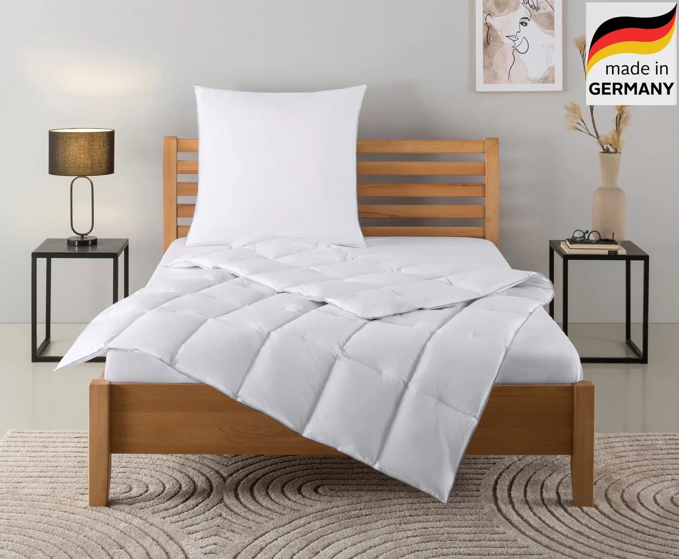 OTTO HOME Daunenbettdecke + Kopfkissen Set TAMINS Weiß - Bild 2