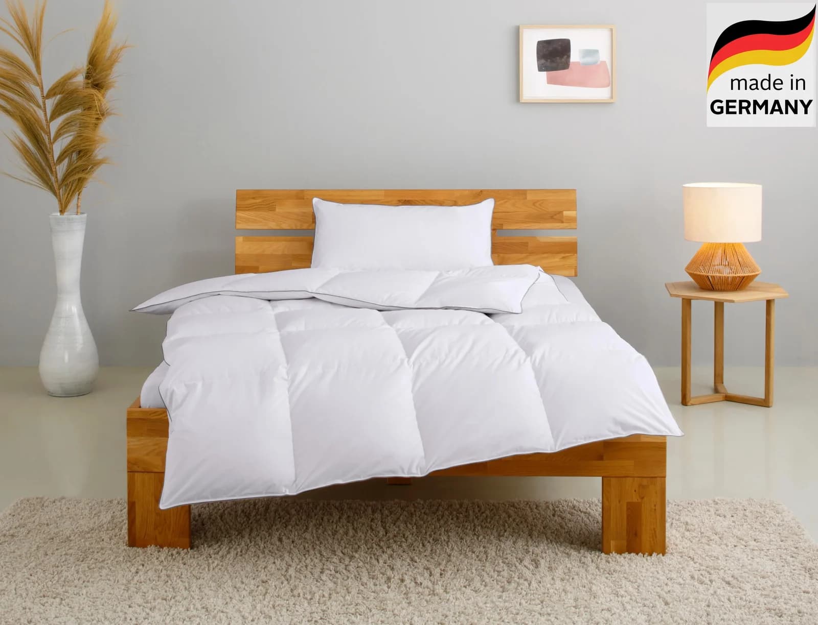 OTTO HOME TAMINS Daunenbettdecke + Kopfkissen Set Weiß