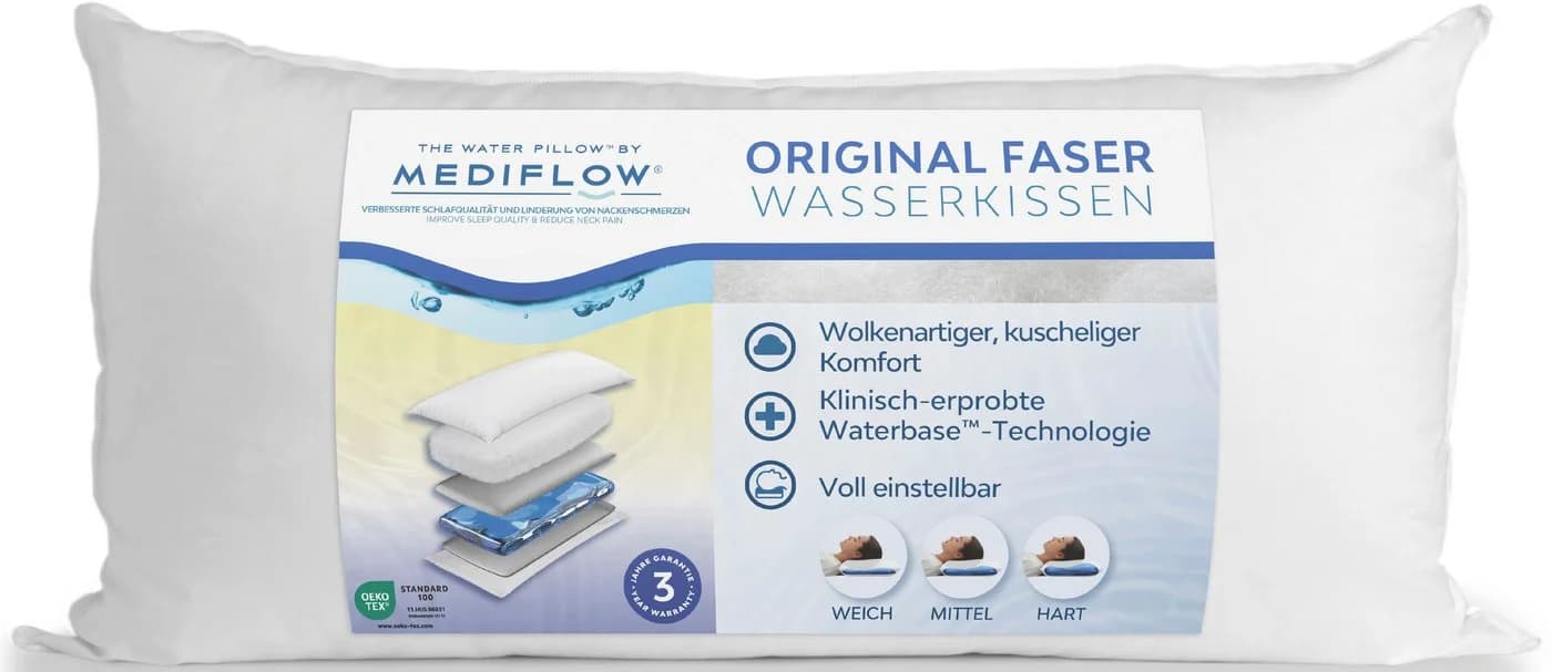 Mediflow Wasserkissen Kopfkissen 40x80 cm mit Wasserkern - Bild 2