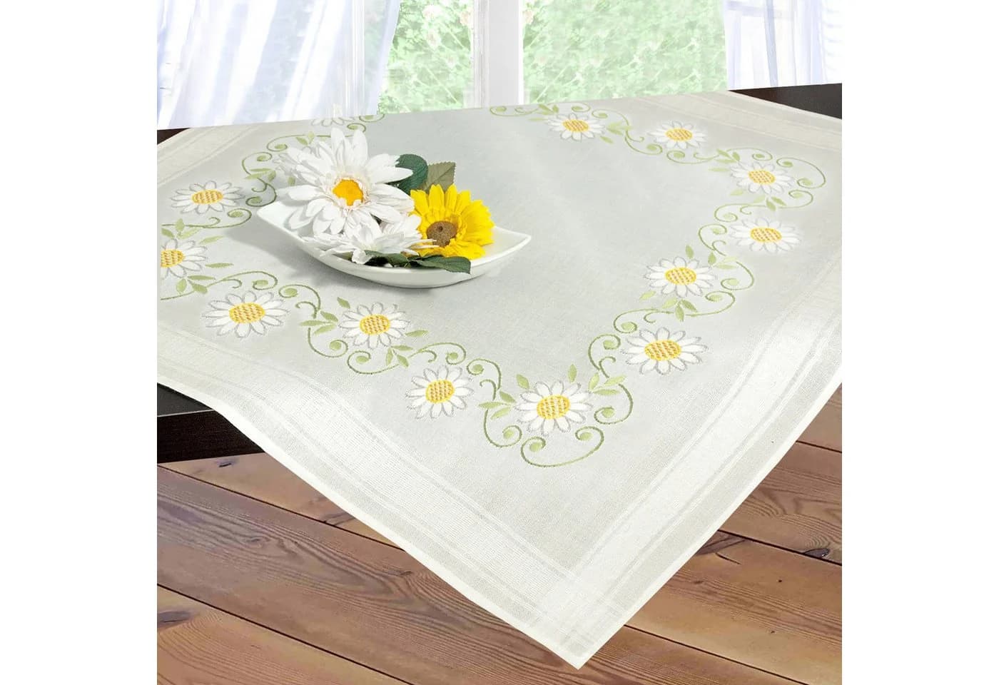 Delindo Lifestyle Stickpackung Spannstich Tischdecke Bunt