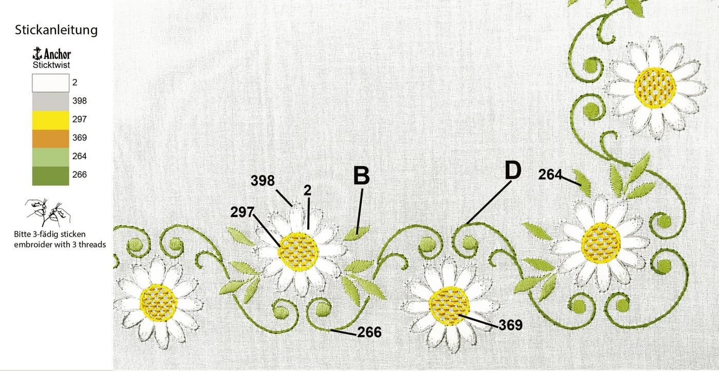 Delindo Lifestyle Stickpackung Spannstich Tischdecke Bunt - Bild 3