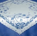Delindo Lifestyle Mitteldecke Zwiebelmuster Weiß 80x80cm Polyester Bild 3