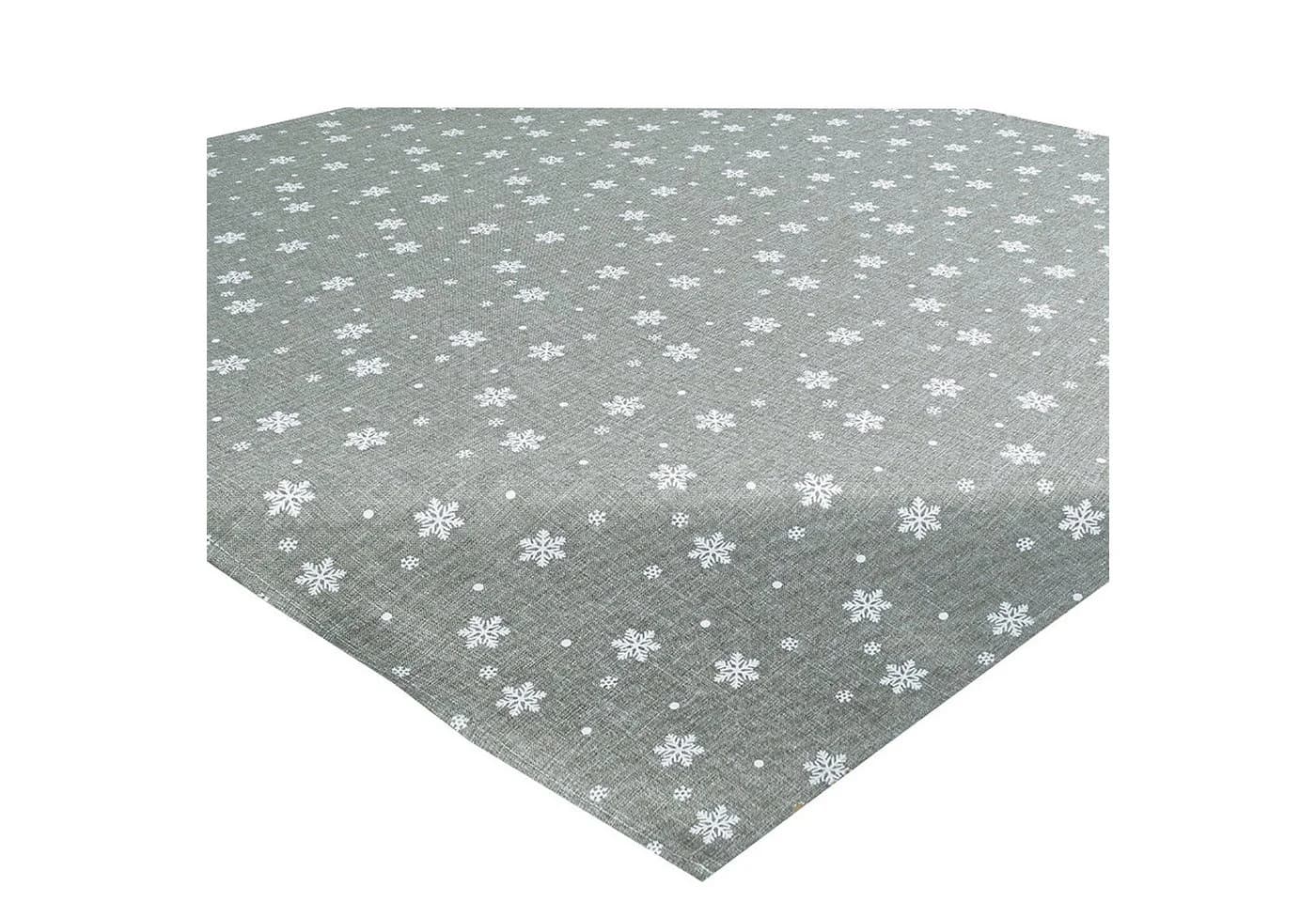 Delindo Lifestyle Tischdecke Weihnachten Sterne Allover Grau - Bild 2