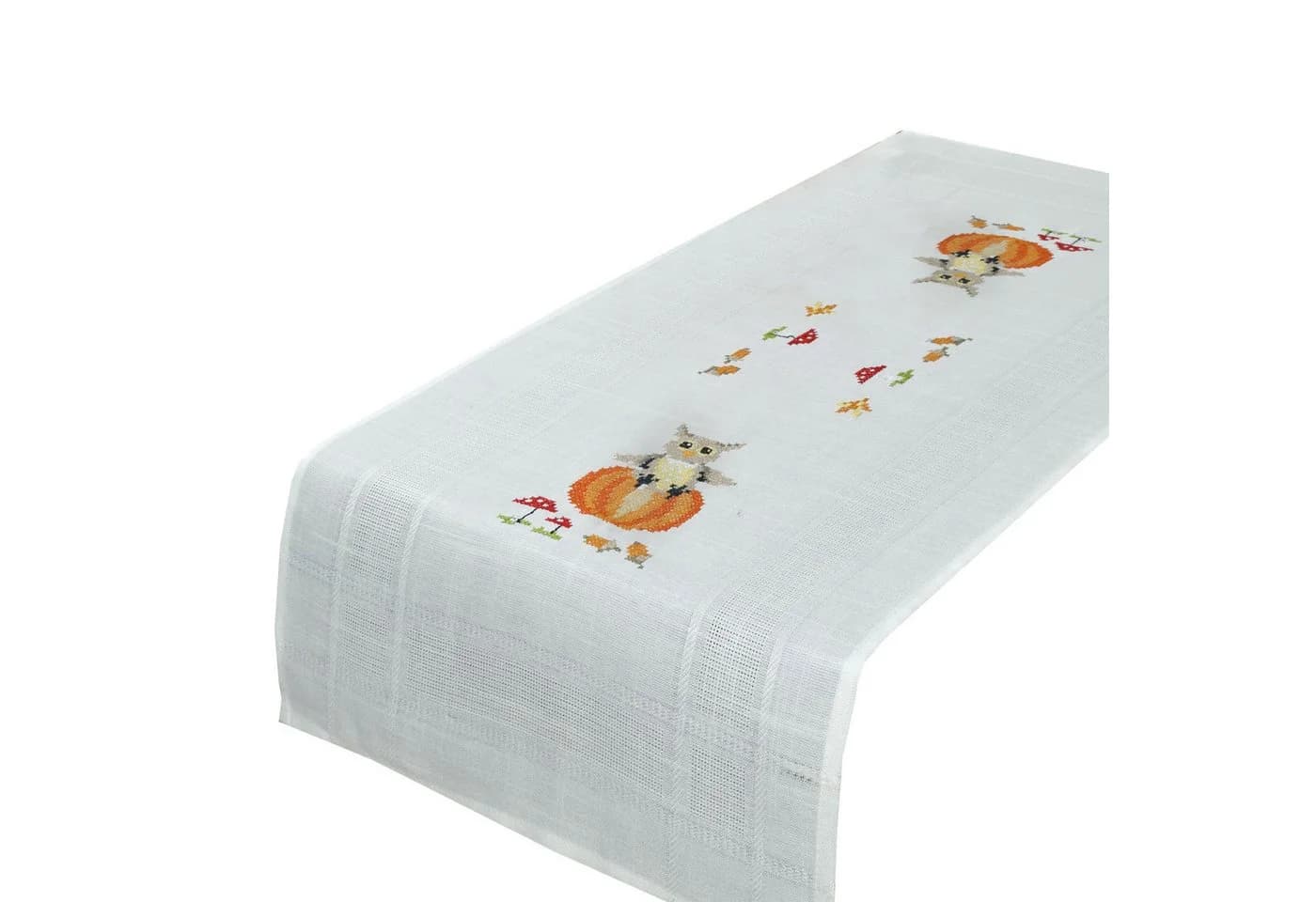 Delindo Lifestyle Kreativset Handarbeits-Tischläufer Kreuzstich Beige - Bild 2