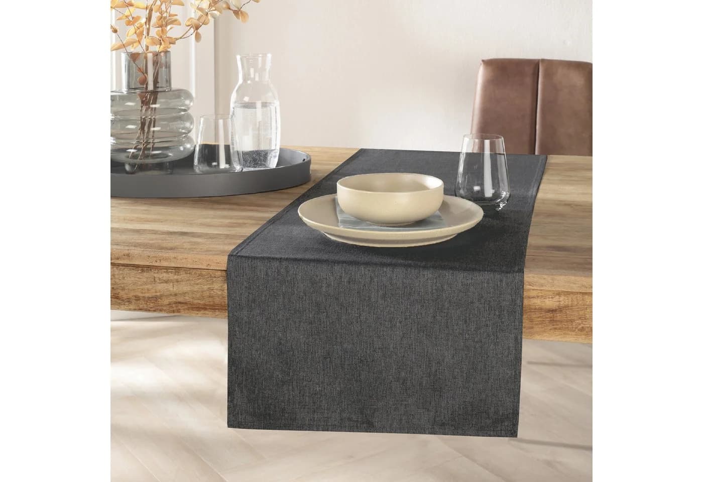 Delindo Lifestyle Tischdecke Wien Home Abwaschbar Leinenstruktur Fleckschutz