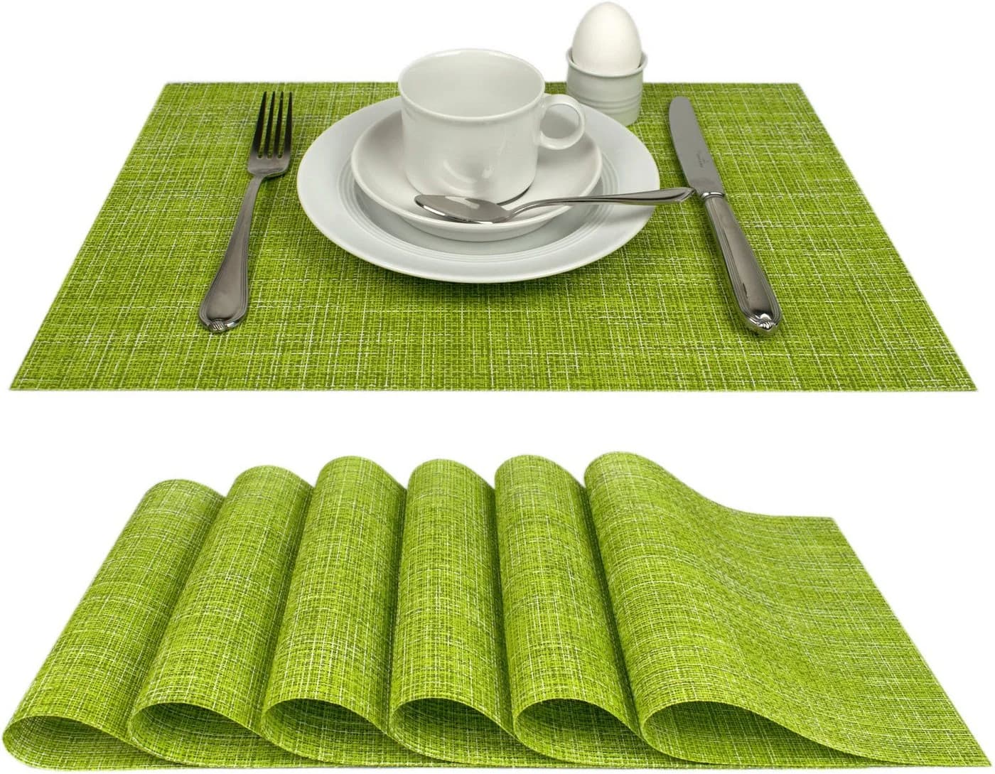 Delindo Lifestyle Platzset Capri 6-tlg. Grün PVC Polyester - Bild 2