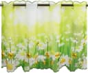 Delindo Lifestyle Scheibengardine Margeriten Grün Voile Bild 1
