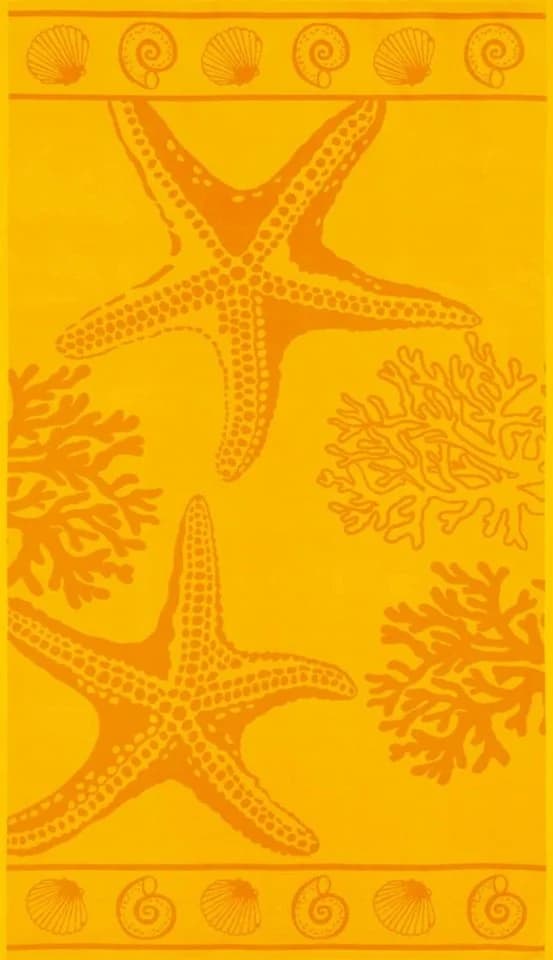 Delindo Lifestyle Strandtuch Tropical Seestern Baumwolle Jacquard-gewebtes Motiv XXL - Bild 2