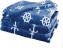 Delindo Lifestyle Wohndecke Nautic Blau Coral Fleece Maritim Bild 3