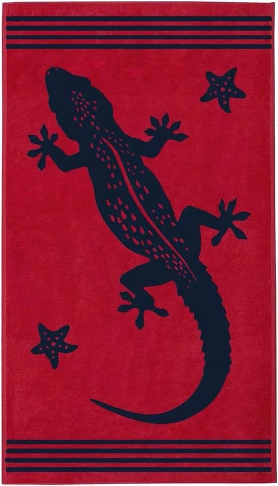 Delindo Lifestyle Strandtuch Tropical Gecko Baumwolle Jacquard XXL - Bild 2