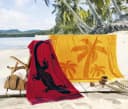 Delindo Lifestyle Strandtuch Tropical GECKO 100% Baumwolle Jacquard XXL Bild 1