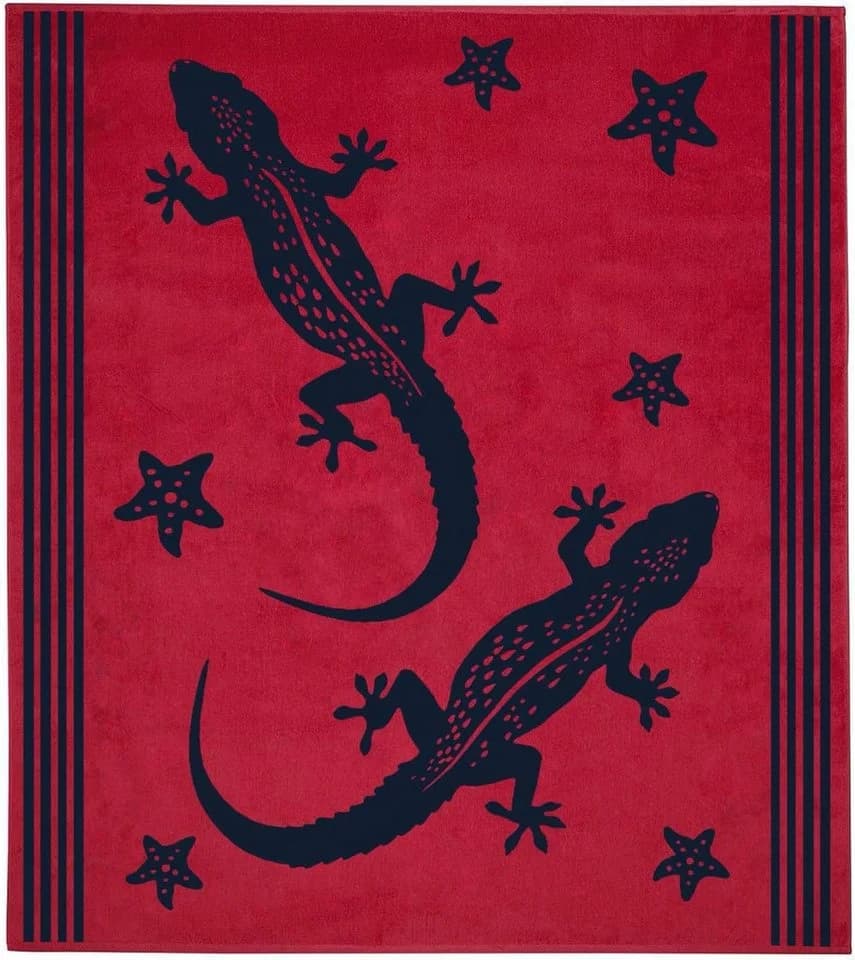 Delindo Lifestyle Strandtuch Tropical GECKO 100% Baumwolle Jacquard XXL - Bild 2