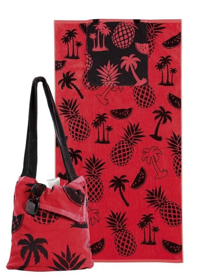 Delindo Lifestyle Strandtuch mit Schultertasche, Frottier - Bild 2