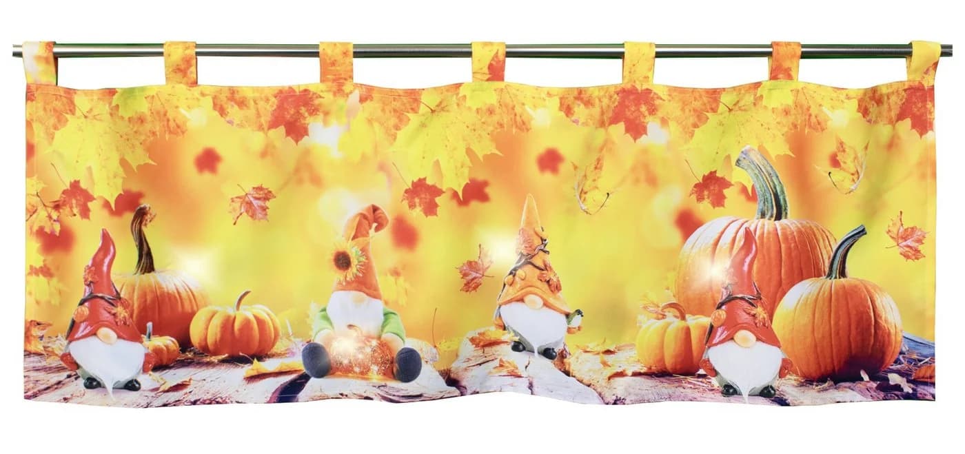 Delindo Lifestyle Scheibengardine Herbst mit LED-Lichterkette - Bild 2