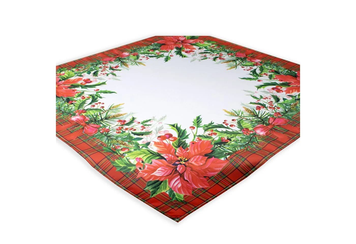 Delindo Lifestyle Mitteldecke Weihnachtssterne Bunt/Rot Digitaldruck - Bild 2