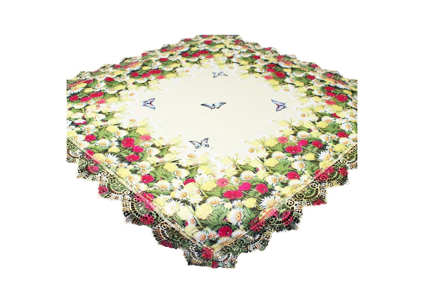 Delindo Lifestyle Mitteldecke Sommerblumen 85x85 cm Bunt - Bild 2