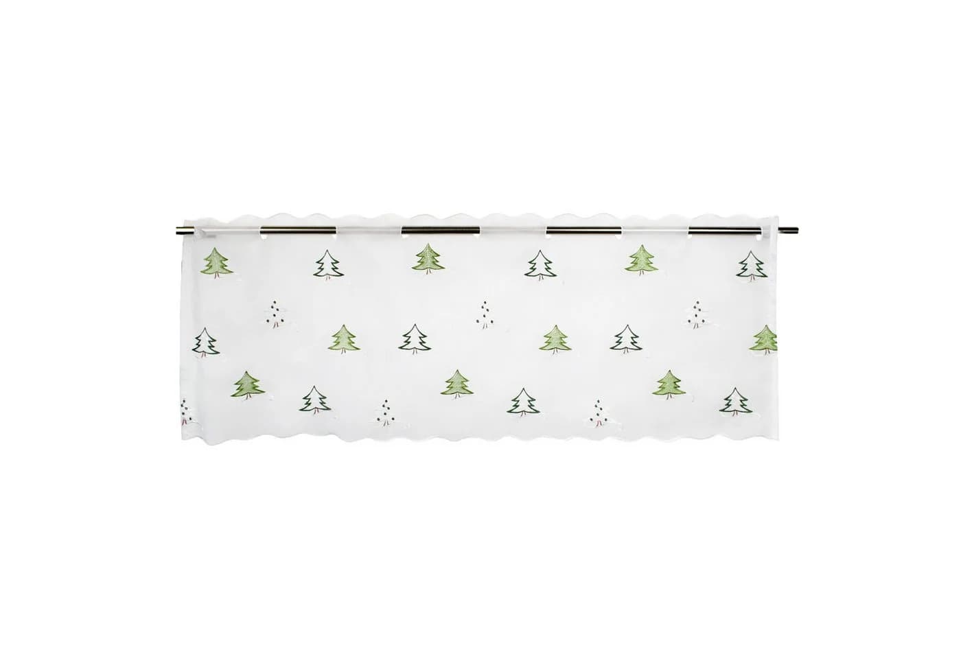 Delindo Lifestyle Scheibengardine Tannenbaum 45x150 cm Weiß - Bild 2