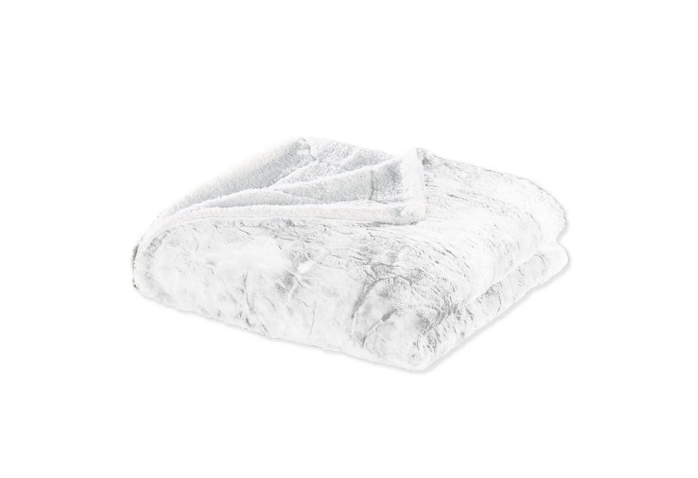 Delindo Lifestyle Wohndecke Kingston XXL Grau/Beige Webpelz