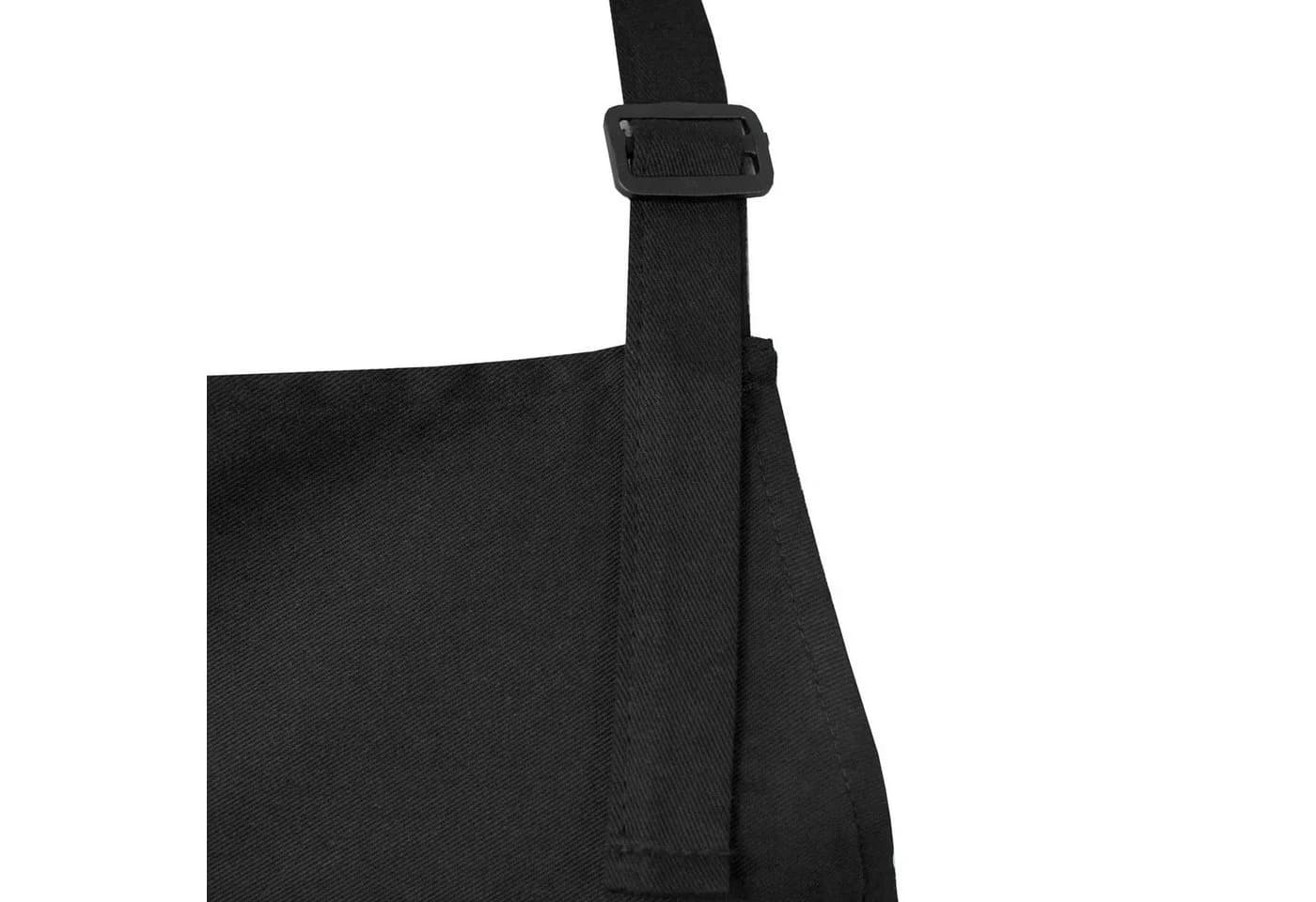 Fire Stone Latzschürze Schwarz 100% Baumwolle mit 2 Taschen Unisex - Bild 3
