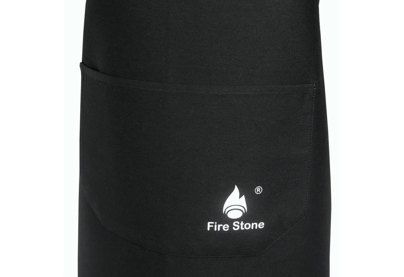 Fire Stone Latzschürze Schwarz 100% Baumwolle mit 2 Taschen Unisex - Bild 4