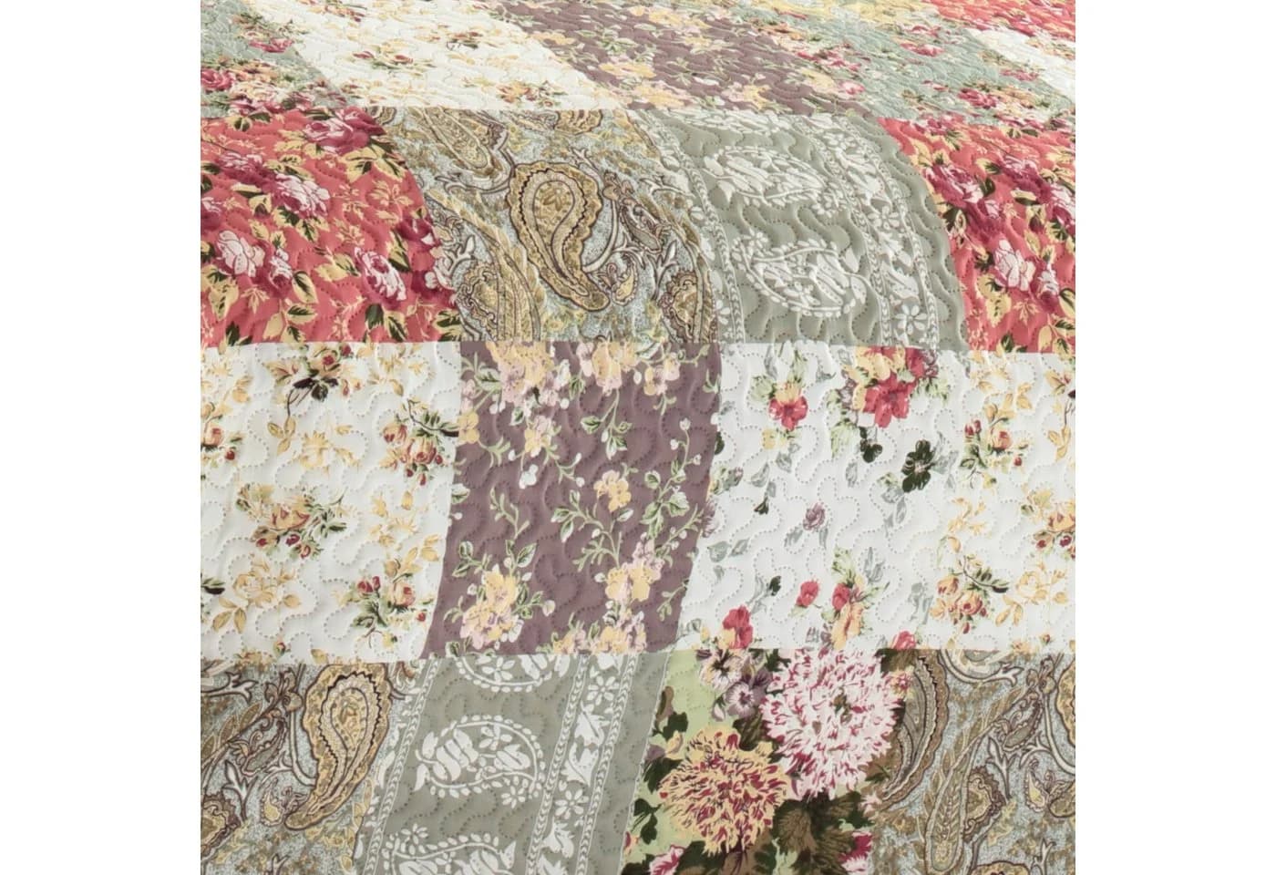 Delindo Lifestyle Tagesdecke Patchwork Biedermeier Bunt Bettüberwurf