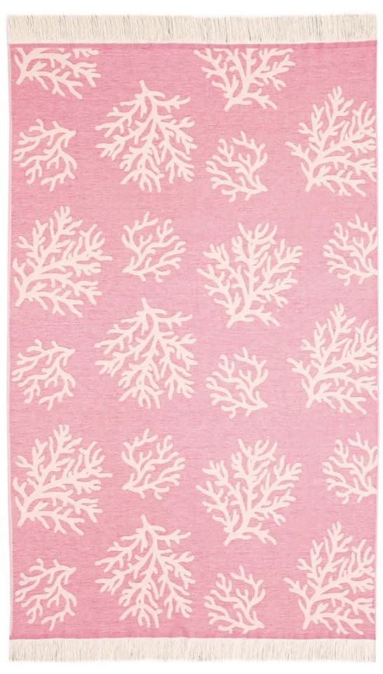 Delindo Lifestyle Hamamtuch Mali 2er Set Rosa Blau Baumwolle - Bild 3
