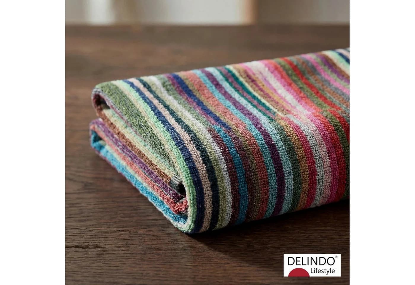 Delindo Lifestyle Geschirrtuch 5er Set bunt gestreift Baumwolle 50x90 cm