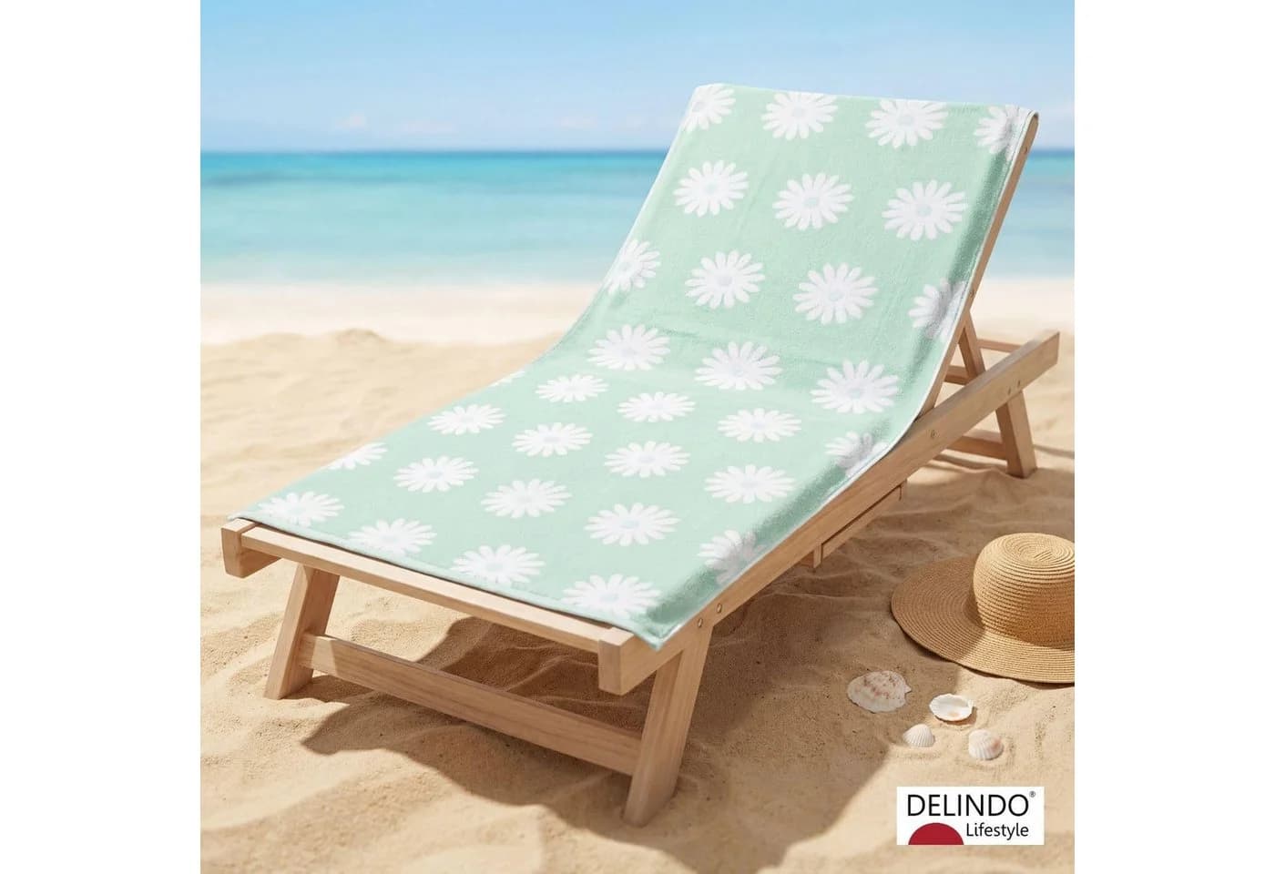 Delindo Lifestyle Strandtuch Nizza Baumwolle Gänseblümchen - Bild 3