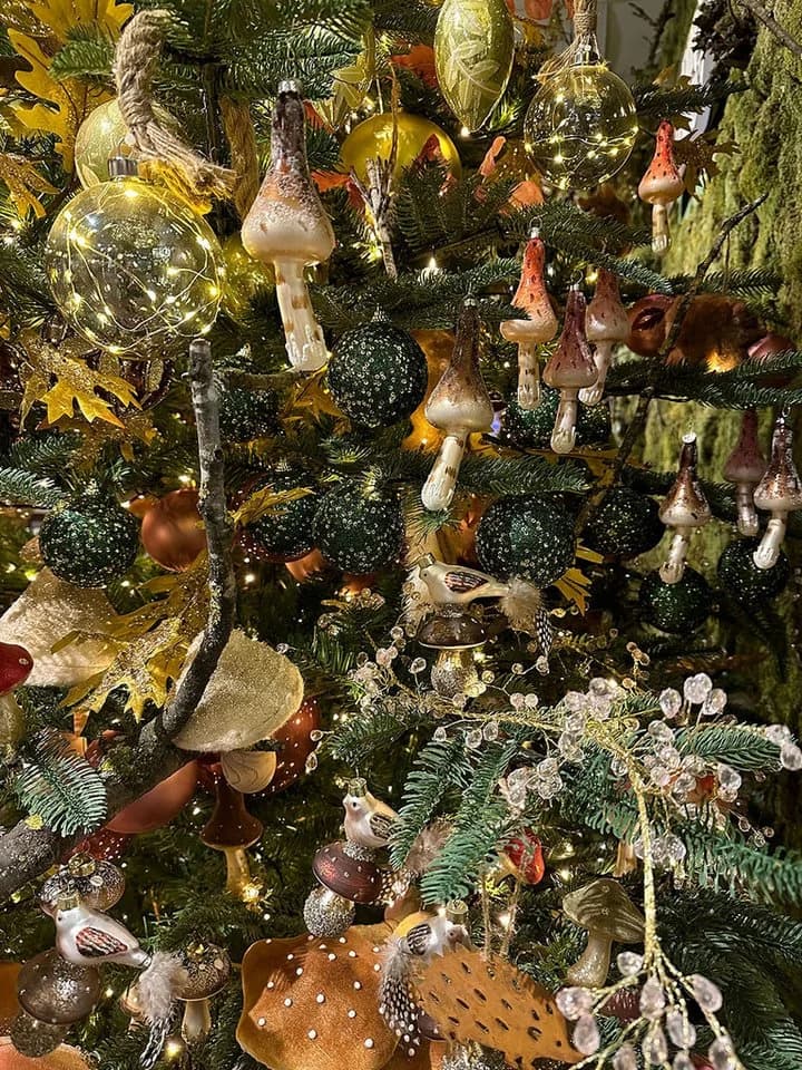 Holly & Jolly Christbaumschmuck Pilze 6,5cm Kunststoff 4er Set Bunt