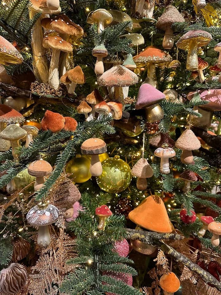 Holly & Jolly Christbaumschmuck Pilze 6,5cm Kunststoff 4er Set Bunt - Bild 3