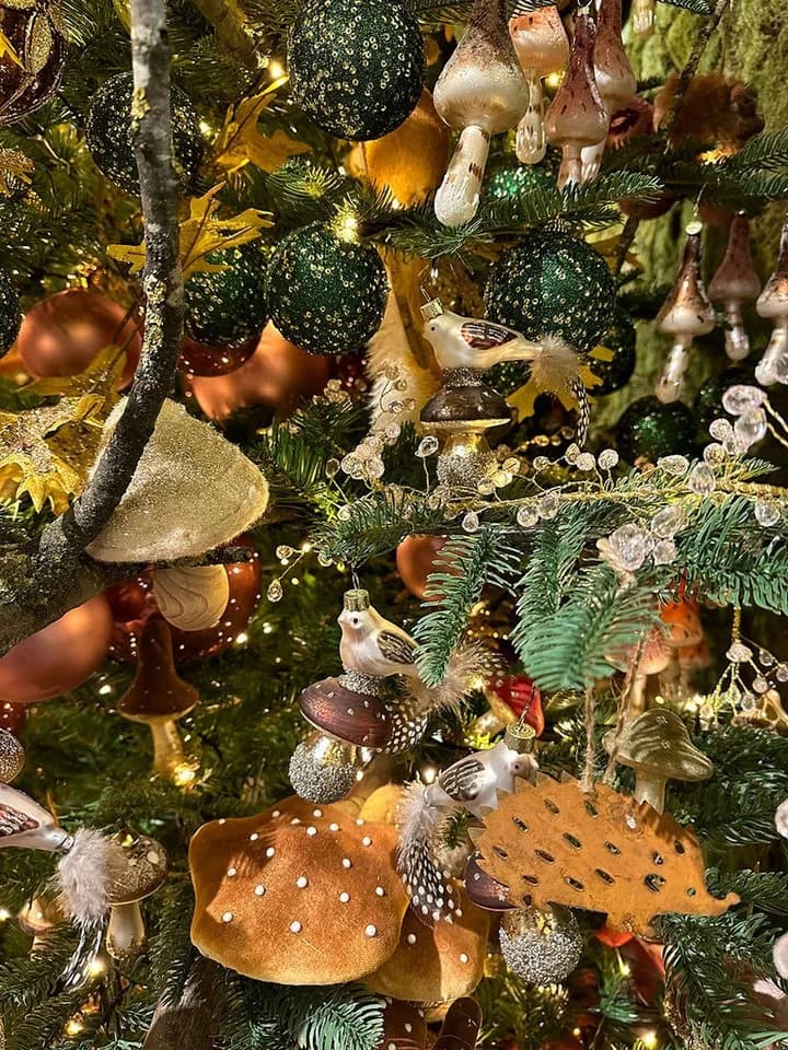 Holly & Jolly Christbaumschmuck Pilze 6,5cm Kunststoff 4er Set Bunt - Bild 5