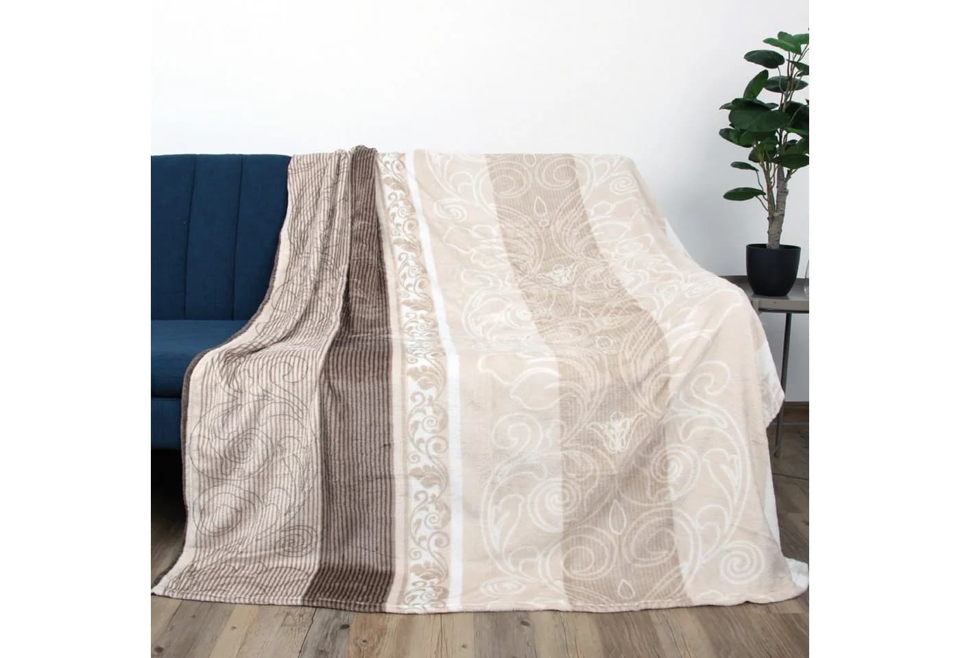 Bestlivings Wohndecke Soft Touch 130x170cm Beige Mikrofaser - Bild 2
