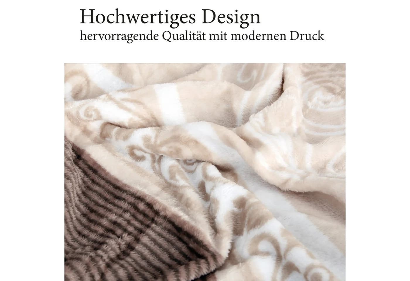 Bestlivings Wohndecke Soft Touch 130x170cm Beige Mikrofaser - Bild 3