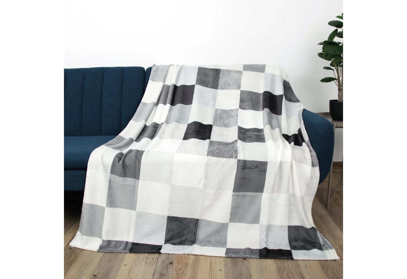 Bestlivings Wohndecke Soft Touch Grau Mikrofaser 130x170cm - Bild 2