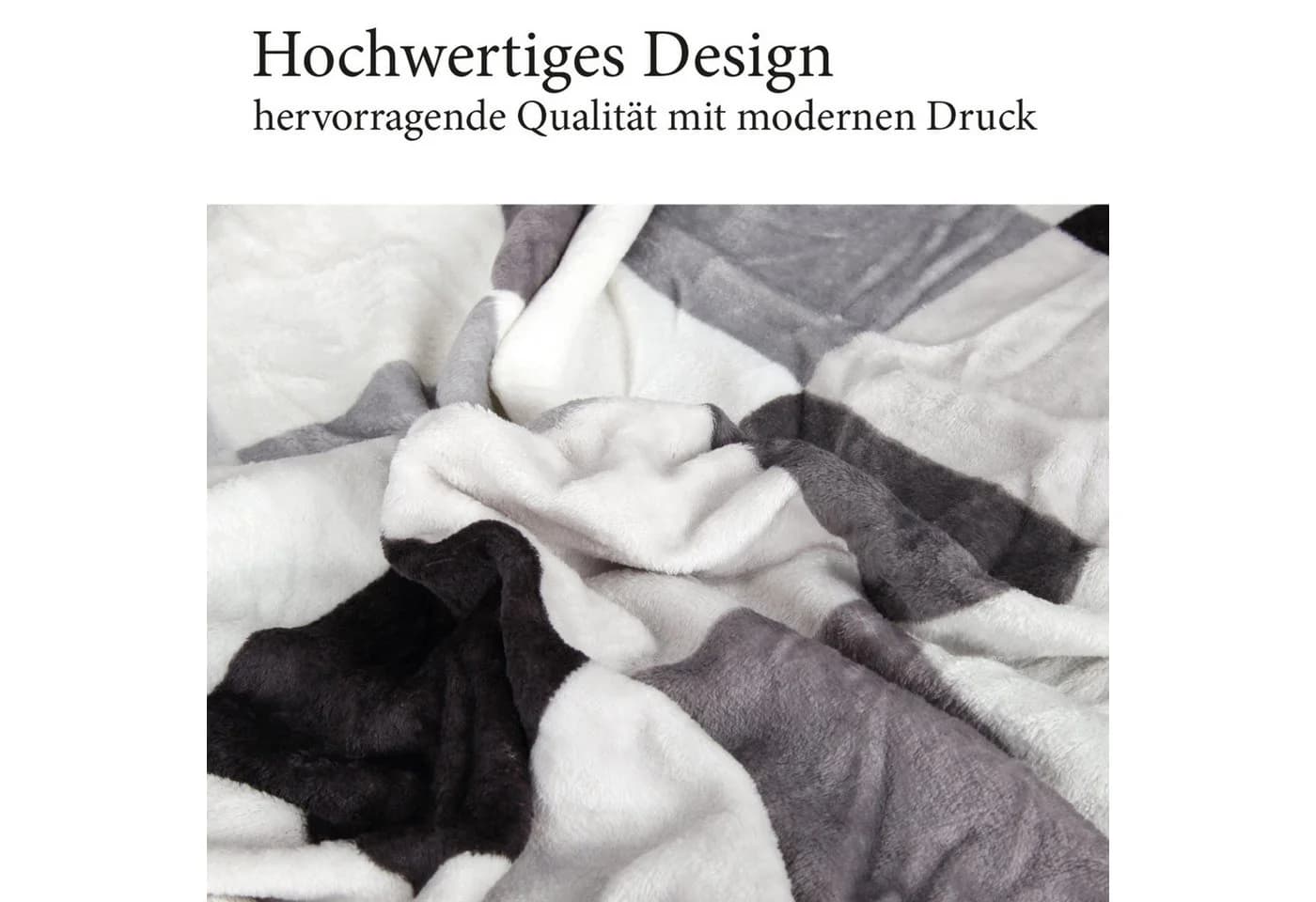 Bestlivings Wohndecke Soft Touch Grau Mikrofaser 130x170cm - Bild 3