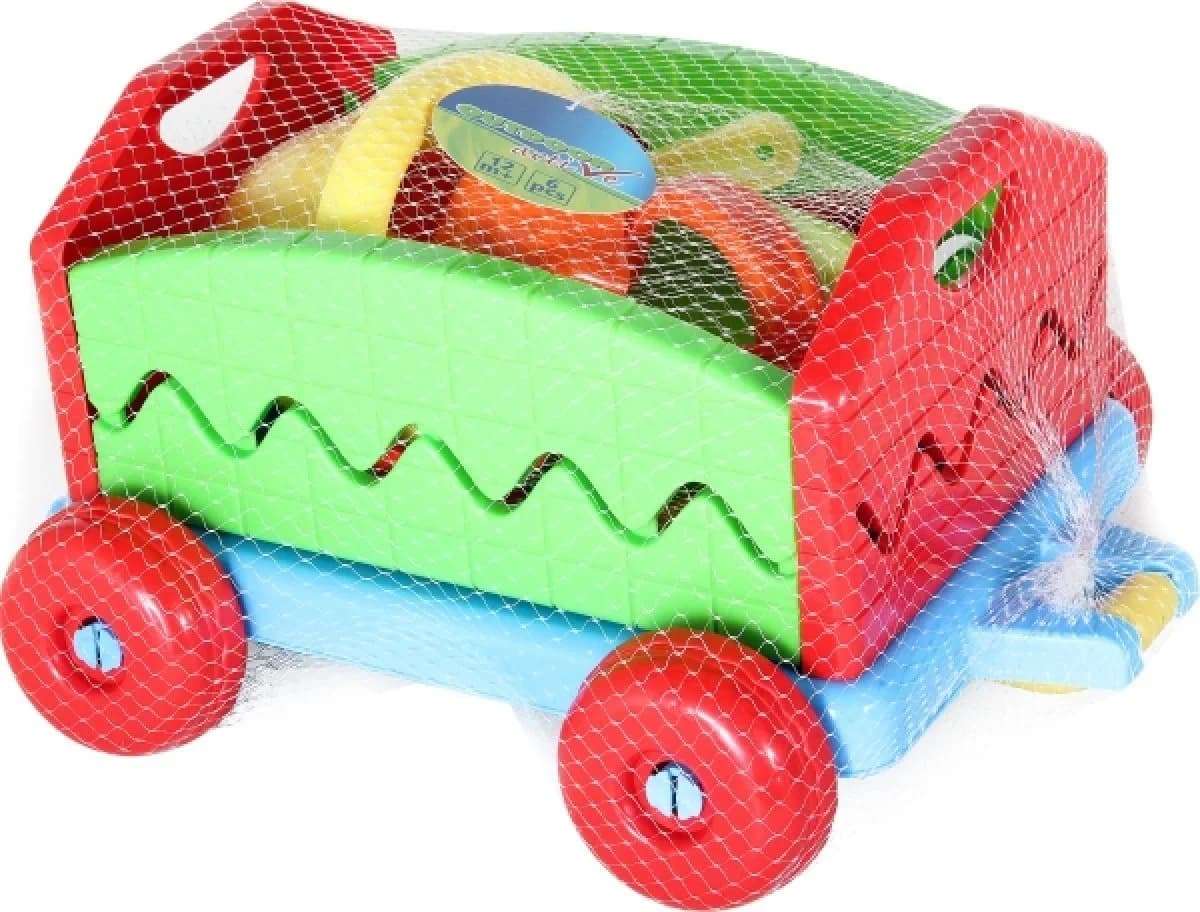 Vedes Sandform Outdoor active Nachziehwagen mit Eimergarnitur