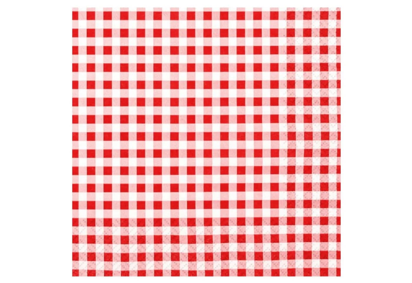 HOME FASHION Papierserviette 3-lagig Rot-Weiß Karomuster 33x33cm