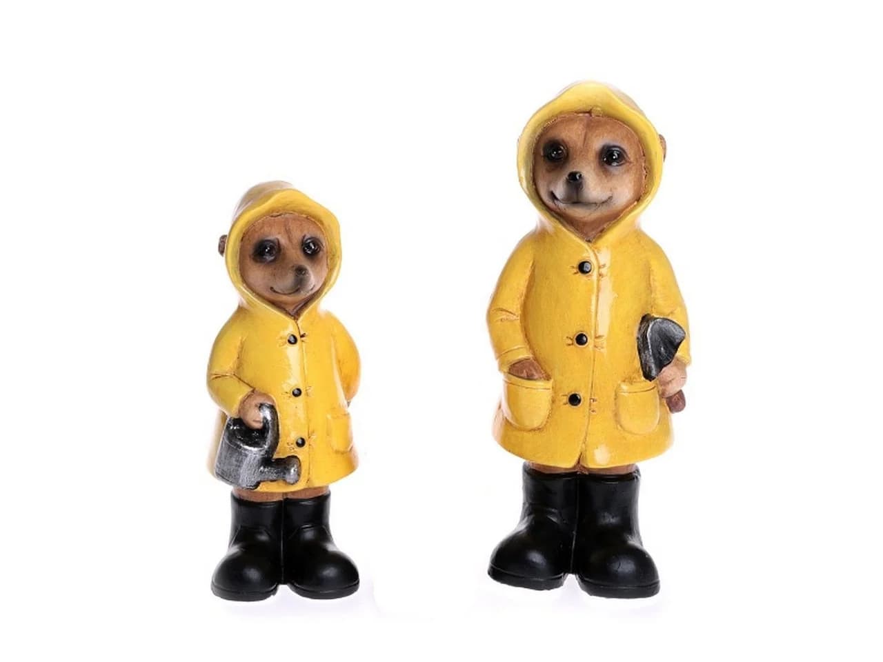 Dragimex Gartenfigur Erdmännchen Regenmantel Keramik - Bild 2
