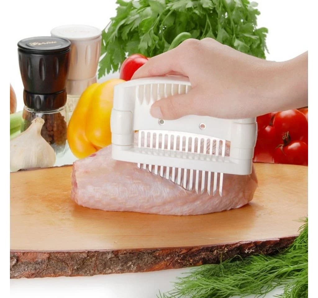 Genius Fleischzartmacher mit 15 Edelstahlklingen Weiß - Bild 3