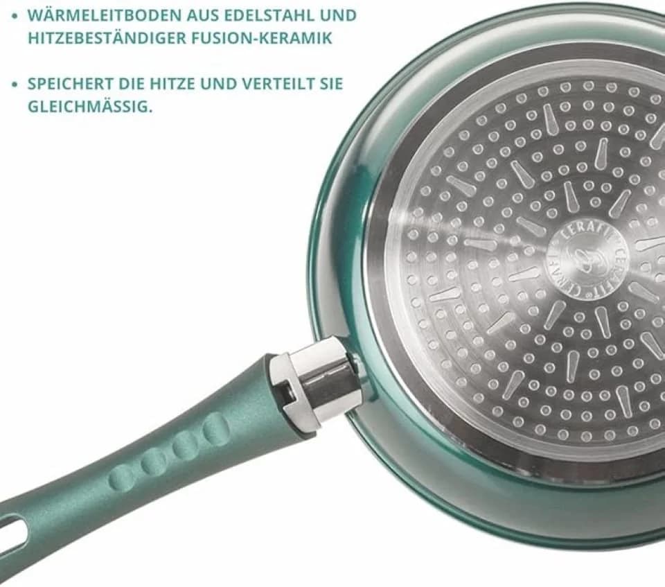 Genius Bratpfannen-Set Cerafit Fusion Edelstahl Keramik Antihaft Induktion - Bild 3