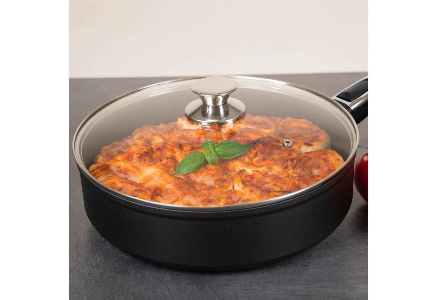 Genius Bratpfanne Cerafit Plasma Schmorpfanne 28 cm mit abnehmbarem Griff