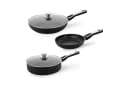 Genius Cerafit Plasma Pfannen-Set 5-teilig Aluminium mit abnehmbarem Griff Bild 2